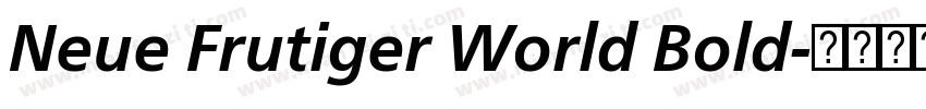 Neue Frutiger World Bold字体转换